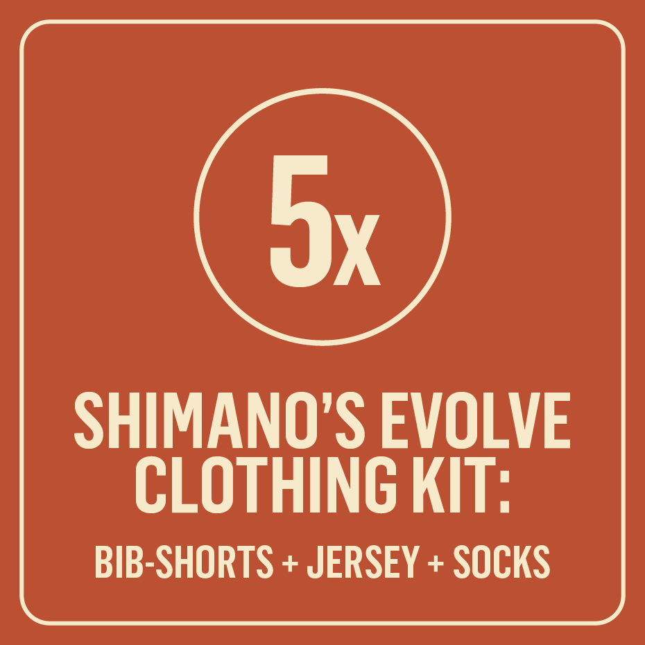 5x Shimano's Evolve clothing kit: Bib-shorts + Jersey + Socks